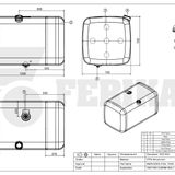 Fuel tank Mercedes Benz 550L 700x700x1230 - A9424701401, A9344700301, A3754704001
